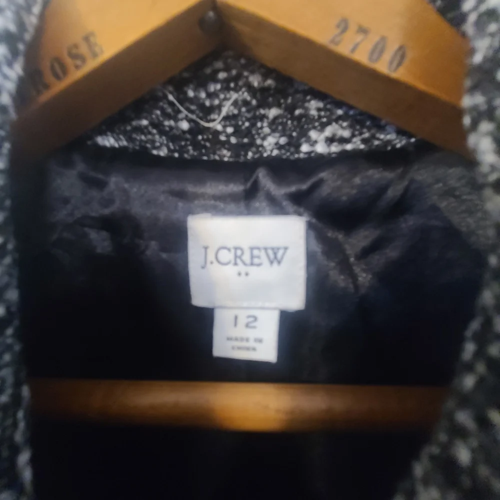 J. Crew Black and White Marled Pea Coat - Picture 4 of 16